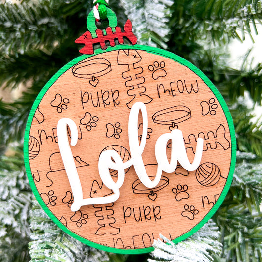 Personalized Pet Ornaments for Cat or Dog