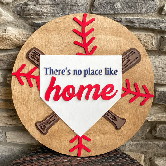 There’s No Place Like Home baseball door hanger