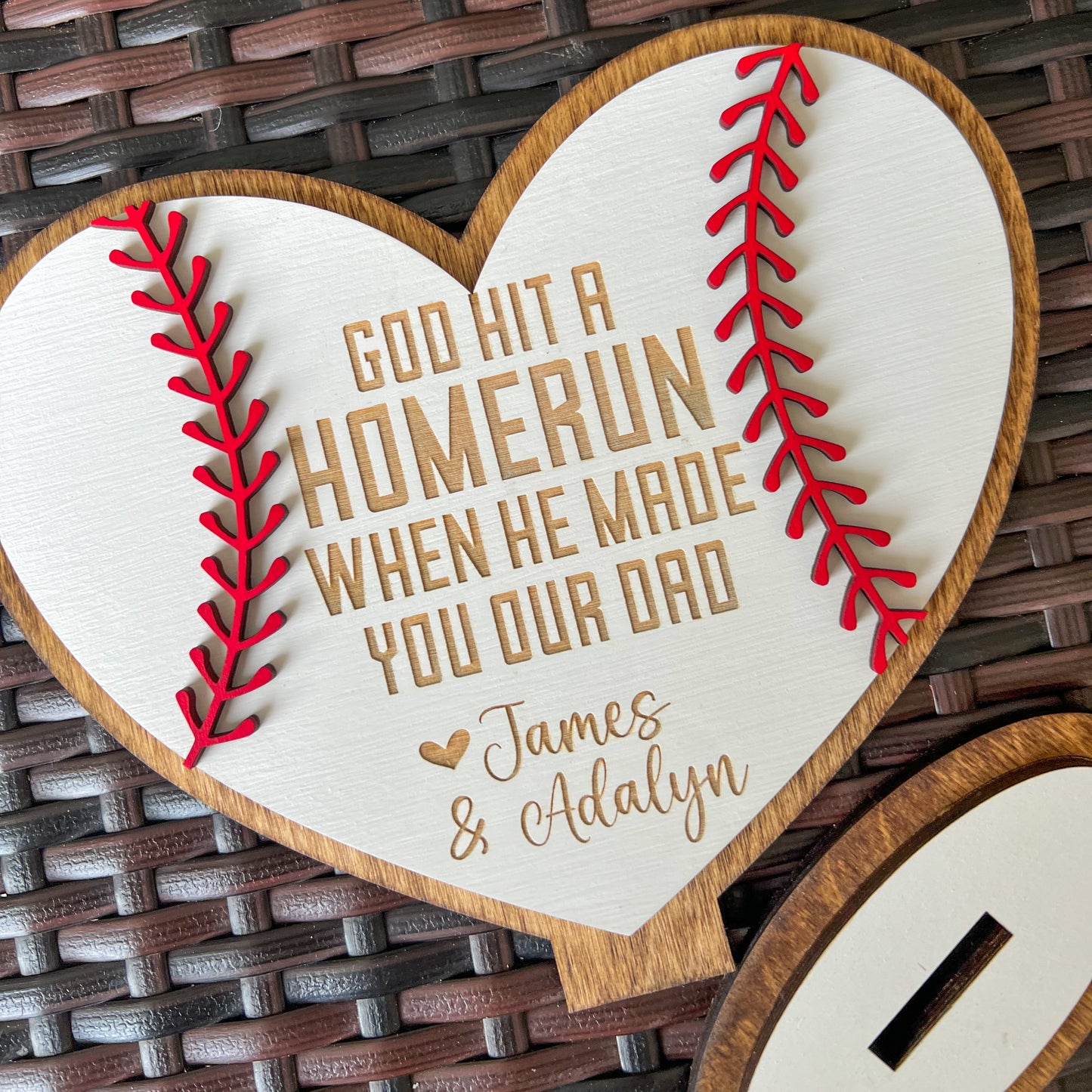 Baseball Heart Plaque
