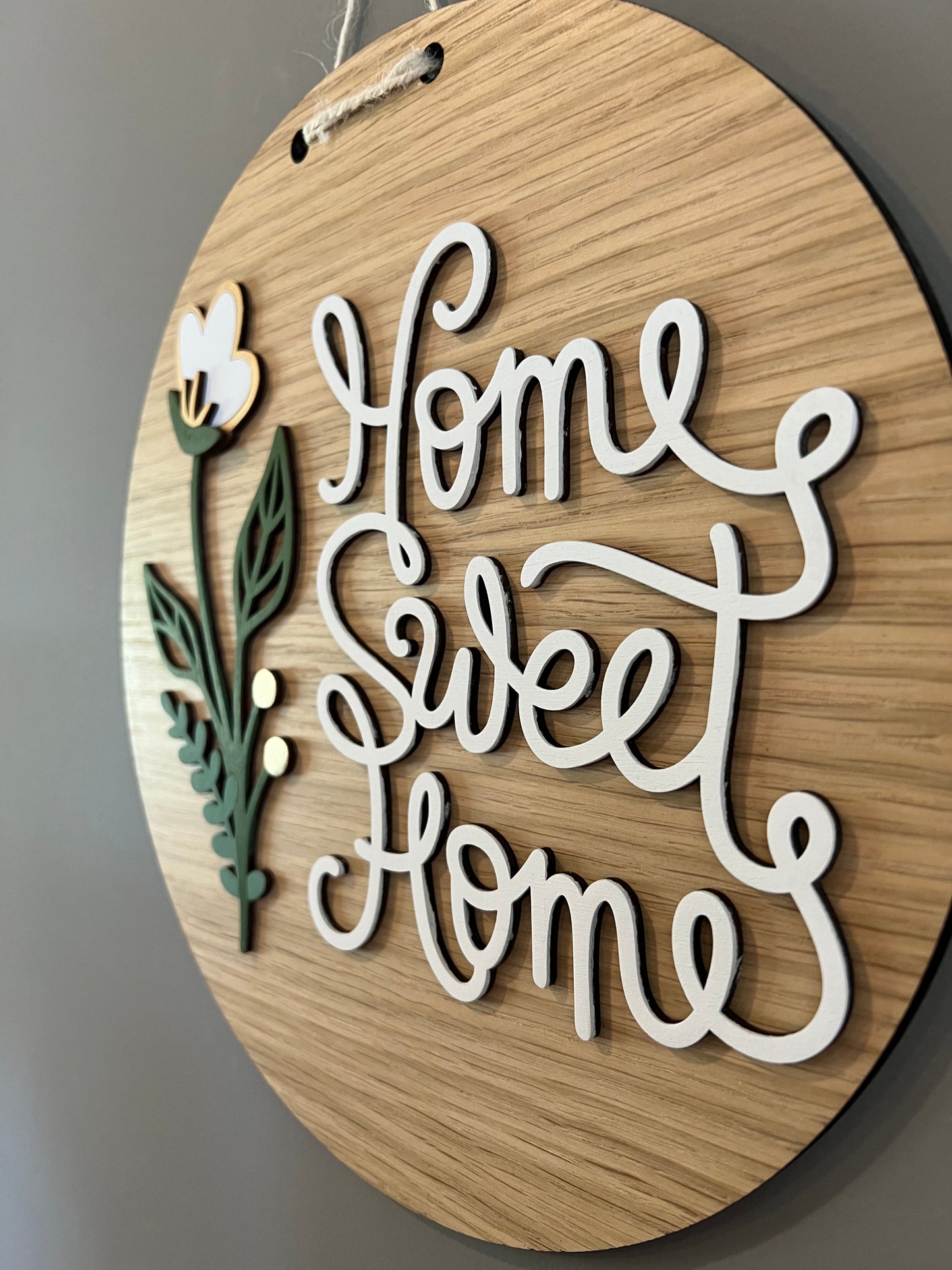 Home Sweet Home Floral Sign